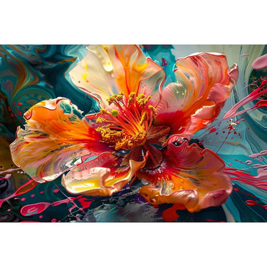 Big Abstract Flower Canvas